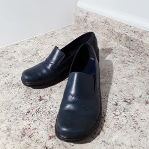 Navy Leather Clark's 9M